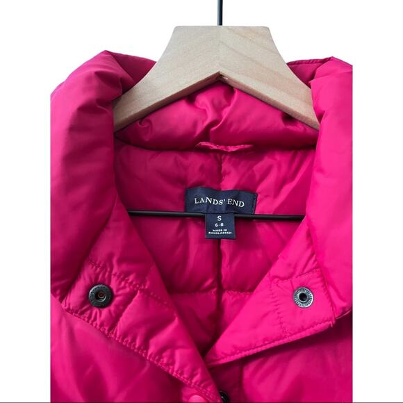 Lands' End Rest Down Insulated Button Down Puffer Vest Size Small - Picture 2 of 5